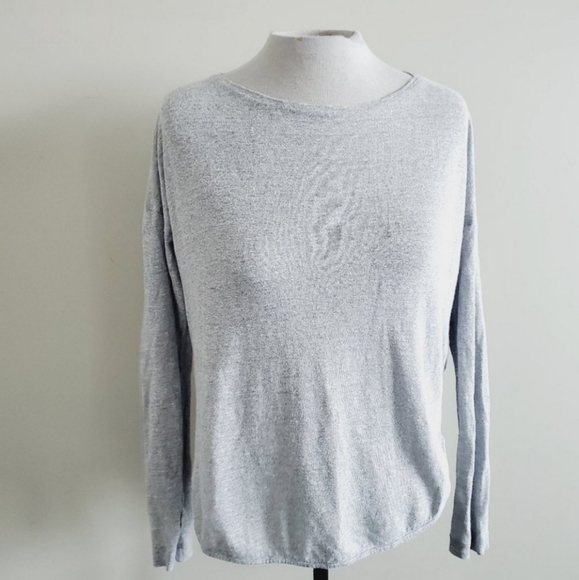 CLUB MONACO 100% Linen Grey Top - Picture 3 of 7